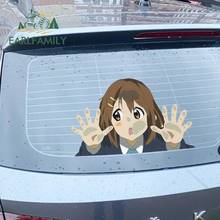 EARLFAMILY 43 см x 26,5 см аниме автомобильные наклейки для K-on! Hirasawa Yui милый Peeker водонепроницаемый автомобильный багажник окно наклейка очки Декор 2024 - купить недорого
