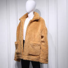 Winter Faux Fur Coat Women 2020 New Fashion Casual Warm Extra Mid-length camel Fake Lamb Fur Overcoat Loose Plus Size Outwear 2024 - buy cheap