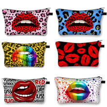 Fashion Sex Lip Print Pattern Portable Women Travel Storage Bag Toiletries Organize Cosmetic Bag Female Lips MakeUp Bag Wash Bag 2024 - buy cheap