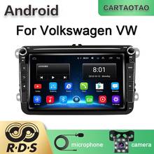 9 "Android 8.1 GO автомобильный радиоприемник GPS навигатор для Volkswagen Skoda Octavia Golf 5 6 Touareg Passat B6 Jetta polo Tiguan audio WIFI 2024 - купить недорого