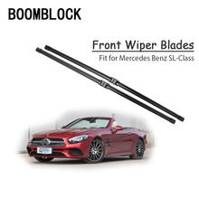 Boomblock-escova para chuva de veículo, para mercedes benz sl class sl r230, kit com braço, para fixação do pára-brisa, de borracha, amgcar 2024 - compre barato