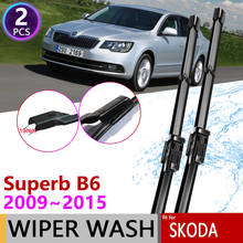 Car Wiper Blades for Skoda Superb 2 B6 3T 2009~2015 Front Windshield Wipers Stickers 2010 2011 2012 2013 2014 Car Accessories 2024 - buy cheap