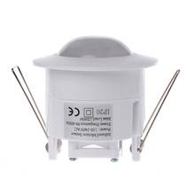 Interruptor de luz infravermelho com sensor de movimento, 110-240v ca ajustável 360 ° para teto pir, luz detectora