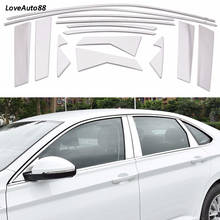 Stainless Steel Glass Window Garnish Pillar Middle Column Trim frame For Volkswagen VW Jetta MK7 2019 2020 Decorative Sequins 2024 - buy cheap