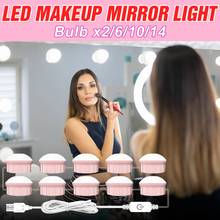 USB LED 12V Touch Makeup Mirror Lamp Wall Light 3 Color LED Hollywood Vanity Bulb 2 6 10 14 Bulbs Mirror Backlight Decorative 2024 - buy cheap