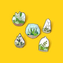 Cute Green Plant Botany Cactus Enamel Brooches Pins Potted Herb Barbed Succulent Plants for Friends Kids Badges Gifts Jewelry 2024 - buy cheap