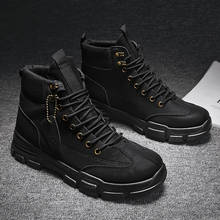 Men Boots Leather Waterproof Lace Up Military Boots Men New Autumn Winter Ankle Lightweight Shoes For Men Casual Non Slip 2024 - buy cheap