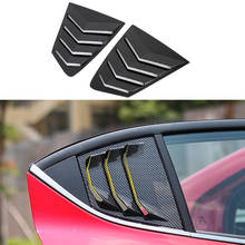 Rear Window Shutters Sticker Carbon Fiber Cover Fit For 2019 2020 Mazda 3 Sedan Tail Louvers Trim Molding Protector Accessories 2024 - buy cheap