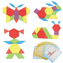 Rompecabezas de madera creativo niños juguetes de aprendizaje DIY juguetes geométricos rompecabezas para regalos de Educación de la primera infancia para niños 2024 - compra barato