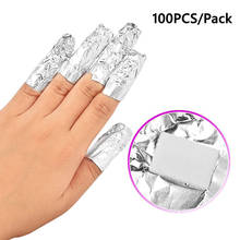 Pequeñas piezas de algodón de papel de aluminio, removedor portátil de Gel para limpieza de uñas, envoltura de papel de aluminio, herramienta de maquillaje de uñas de belleza, 100 Uds. 2024 - compra barato