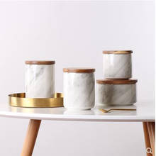Nordic Marble Ceramic Storage Jar, Tea Jar, Candy Jar, Home Office Restaurant Table Decoration Gift, Creative Artwork 2024 - buy cheap