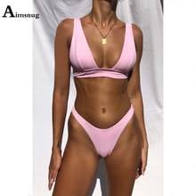 Micro Bikini Women Sets Thong Brazilian Biquini Swimsuits Sexy Femme Push Up Two Pieces Swimwear Chest Support Top Clothing 2021 2024 - buy cheap