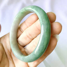 Pulseira jade natural vermelha de luz verde 54mm-62mm, bracelete elegante princesa jade, bracelete enviado à mamãe para a namorada 2024 - compre barato