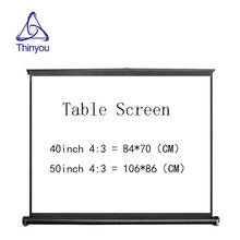 Thinyou 40inch 50inch 4:3 Portable Mini Projector Table Screen Easy Carry Matt White Fabric for Home Travelling Meet Exhibition 2024 - buy cheap