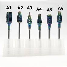 EasyNail~3/32 '' Tungsten steel Nail Drill Bit nail file Carbide Nozzle Gel remover Nail Cleaner Millings Bit 6kinds Rainbow bit 2024 - buy cheap