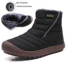 Fotwear Winter Men Snow Boots Thick Plush Warm Ankle Boots Unisex 36-46 Outdoor Fur Male Sneakers Waterproof Mens Rubber Boots 2024 - buy cheap