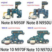5 pçs original usb placa de carregamento de energia do porto cabo flexível conector para samsung nota 8 9 10 lite n970u n970f n950f n950u n960f 2024 - compre barato