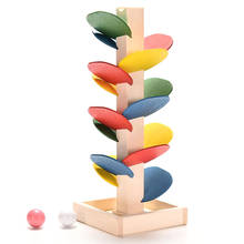 Montessori Educational toy Blocks Wooden Tree Marble Ball Run Track Game Baby Kids Children Intelligence Early Educational Toy 2024 - buy cheap