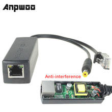 ANPWOO-Divisor PoE de 48V a 12V, cable adaptador antiinterferencias de 15W, módulo de fuente de alimentación, conector DC5.5 x 2,1mm para cámara IP 2024 - compra barato