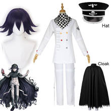Danganronpa V3 Kokichi Oma Cosplay Costume President Oma Cosplay Wig Cloak and Hat Halloween Carnival Party Costumes 2024 - buy cheap