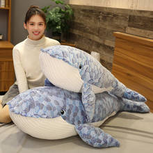 50/70/90/110cm Giant size Whale Plush Toy Blue Sea Animals Stuffed Toy Huggable Shark Soft Animal Pillow Kids Gift 2024 - buy cheap