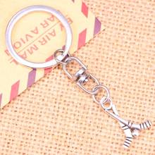 New Fashion Keychain 16x23mm hockey club Pendants DIY Men Jewelry Car Key Chain Ring Holder Souvenir For Gift 2024 - buy cheap