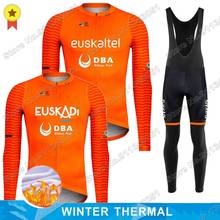 2021 Euskaltel DBA Euskadi Cycling Jersey Winter Set Men Cycling Clothing Road Bike Suit Bicycle Jacket Ropa Ciclismo Maillot 2024 - buy cheap