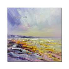 100% Handpainted Abstract Palette Knife Abstract Seascape Oil Painting Wall Decorative Canvas Art High Quality Paintings Artwork 2024 - buy cheap