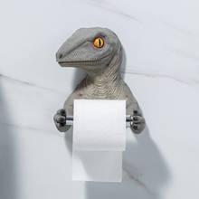 Resina dinossauro tecido titular caixa toalete à prova dwaterproof água suporte de tecido toalete moderno suporte de toalha de papel soco-livre acessório do banheiro 2024 - compre barato