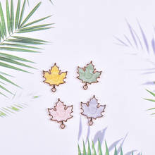 10pcs 22*18MM Drip Oil Maple Leaf Enamel Charms Alloy Leaves Dangle Pendants  DIY Earring Bracelet Jewelry Accessories FX512 2024 - buy cheap