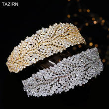3A+ Princess Headbands Bridal Tiaras Sweet 16 CZ Jewelry Accessories Wedding Headdress Zircon Party Hair Hoop Pageant Headpieces 2024 - buy cheap