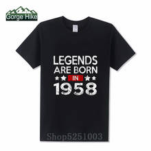 Gift T Shirt Men Legends Kings Are Born In August Birthday legends are born in 1958 Clothing Short Sleeve Adult Tee Shirt Tops 2024 - buy cheap