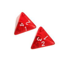 Dados poliédricos de gema roja, dados D4 de cuatro caras para juegos de mesa de mazmorras y dragones, 100 Uds. 2024 - compra barato