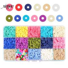 15 Colors 6mm Polymer Clay Beads Disc Round Heishi Beads Chip Disk Loose Spacer for DIY Jewelry Making Bracelets Necklace 2024 - buy cheap