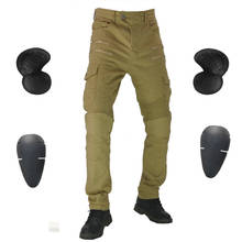 Calça jeans para motocicleta, peça de proteção para moto em estrada e outono 2024 - compre barato