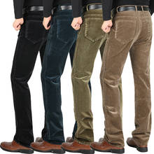 Winter New Men's Stretch Cotton Velvet pants High waist Corduroy Casual pants Thick Men's Straight trousers Size 29-40 2024 - buy cheap