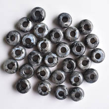 2020 Fashion good quality Natural black spectrolite round shape big hole beads For Bracelet Charms 50pcs/lot wholesale free 2024 - buy cheap