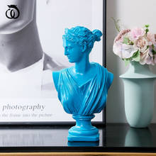 WU CHEN-busto largo nórdico de Venus, escultura artística de diosa de la Luna, estatua de chica abstracta, artesanía de resina, decoraciones para el hogar R6725 2024 - compra barato