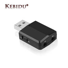 Kebidu-Adaptador USB Bluetooth para coche, transmisor inalámbrico de Audio y música con conector de 3,5mm, Aux, receptor Bluetooth 5,0 2024 - compra barato