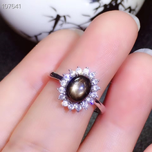 Natural Star Sapphire Sunflower Type Ring S925 Sterling Silver Fine Fashion Charming Jewelry for Wome 2024 - buy cheap