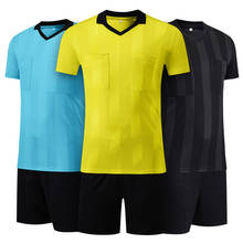Новый дизайн, Футбольная майка для рефери, футболка для рефери, Дышащие футбольные комплекты, униформа для рефери 2024 - купить недорого