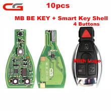 CGDI MB CG BE Key V1.2 con carcasa de llave inteligente, botón 3/4 para Benz FBS3 Immo, reutilizable, funciona con programador CGDI MB, 1/5/10 Uds. 2024 - compra barato