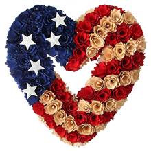 Usa Independence Day Patriotic Wreath Front Door Decor Home Decor Sunflower Garland Veterans Day Decor Party Spring Decoration 2024 - buy cheap