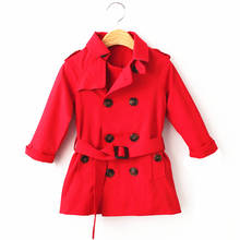 2022 New Children's Double Breasted Trench Coat For Girls Medium And Long Children's Casual Coat For Children Autumn Coat 25 2024 - buy cheap