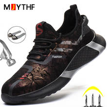 MJYTHF-zapatos de seguridad con punta de acero para hombre y mujer, zapatillas de trabajo indestructibles, calzado ligero, botas de trabajo antigolpes 2024 - compra barato