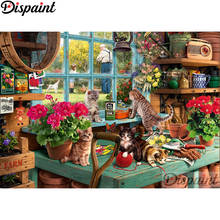 Dispaint 5D Diamond Embroidery Needlework Kit"Flower cat landscape"Diy Diamond Painting Cross Stitch Home Decoration Gift A27511 2024 - buy cheap