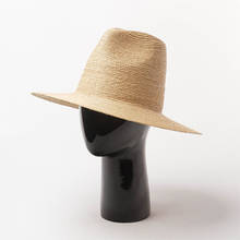 Шляпа Унисекс для мужчин и женщин, Соломенная Панама от солнца, с широкими полями и высоким верхом, из рафии, летняя 2024 - купить недорого