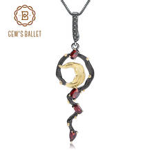 GEM'S BALLET 1.51Ct Natural Red Garnet Gemstone Pendant Necklace 925 Sterling Silver Vintege Fine Jewelry for Women Bijoux 2024 - buy cheap