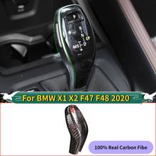 Автомобильная ручка переключения передач, для BMW X1 X2 F47 F48 20, для BMW 2series F45 F46 18-19 100%, из настоящего углеродного волокна 2024 - купить недорого