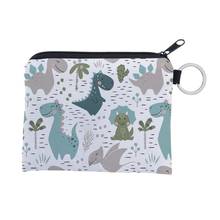 Adult Kids Unisex Cute Cartoon Dinosaur Pattern Mini Coin Purse Casual Card Case Holder Key Ring Pouch Zipper Small Change Bag 2024 - buy cheap